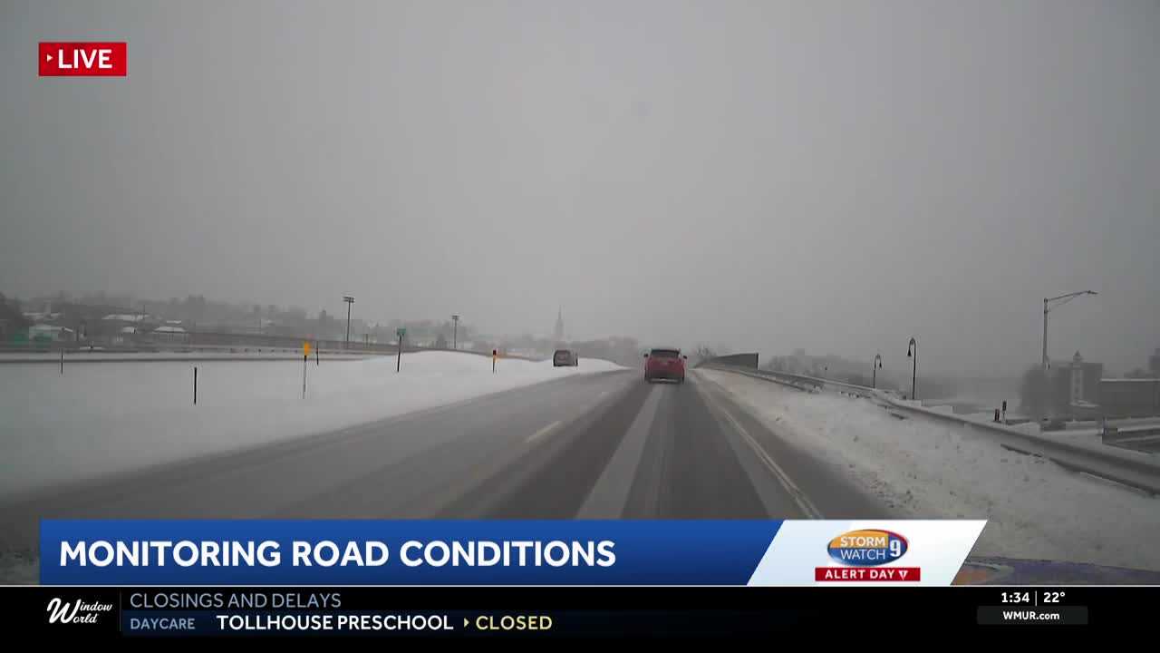Visibility improves, but roads remain slick across southern NH