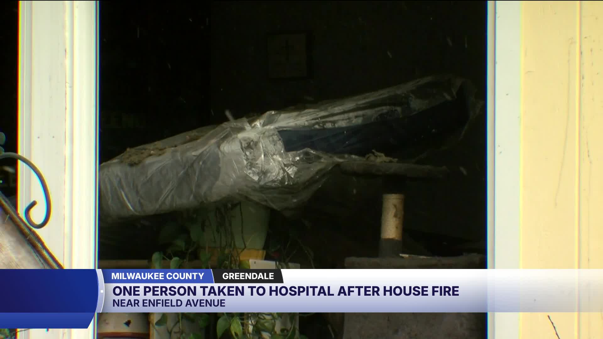 One person hospitalized after fire at Greendale home