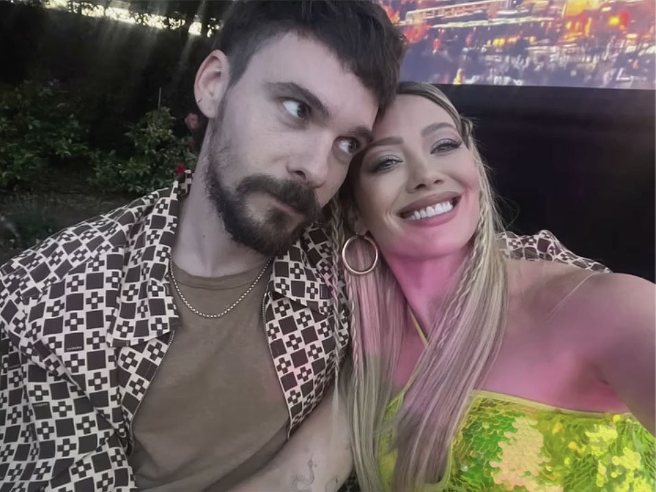 “We have one drag-out fight once a year,” Duff (pictured above with Koma at a recent concert) shared during an interview published Monday. Instagram/Hilary Duff