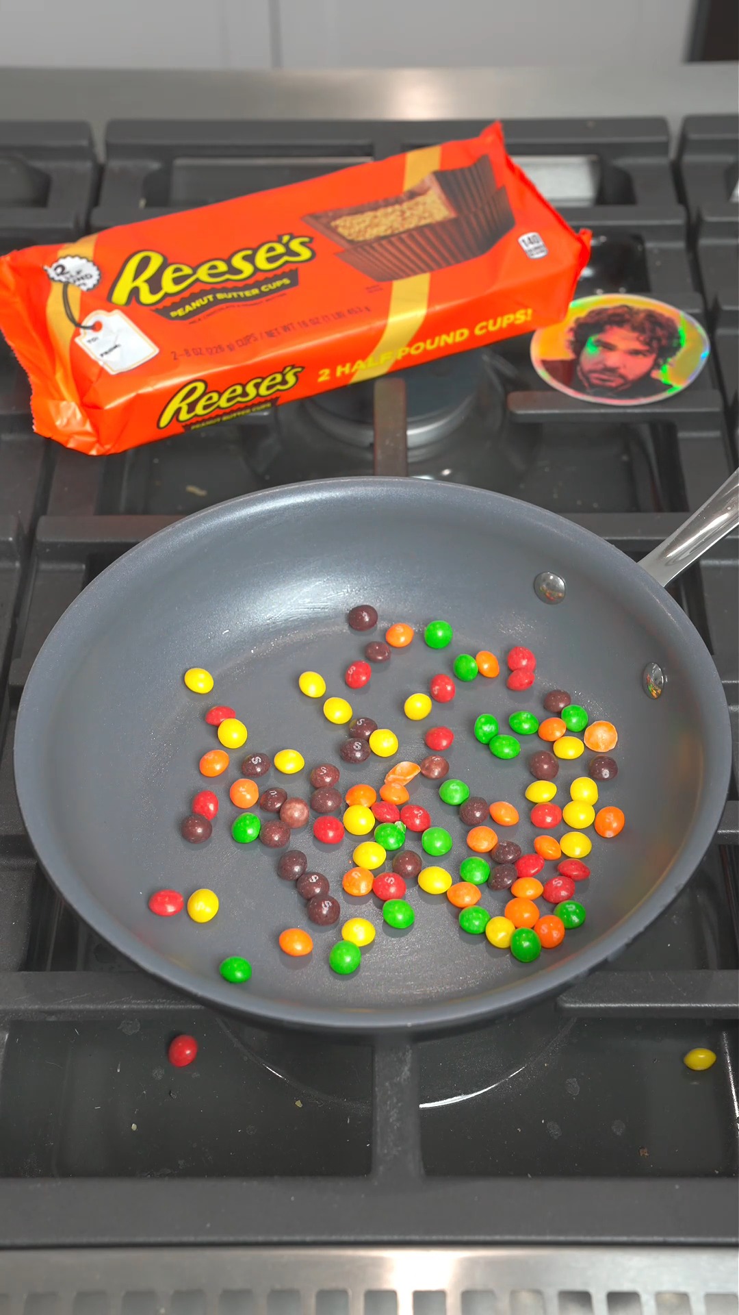 Mini Skittles vs pan experiment