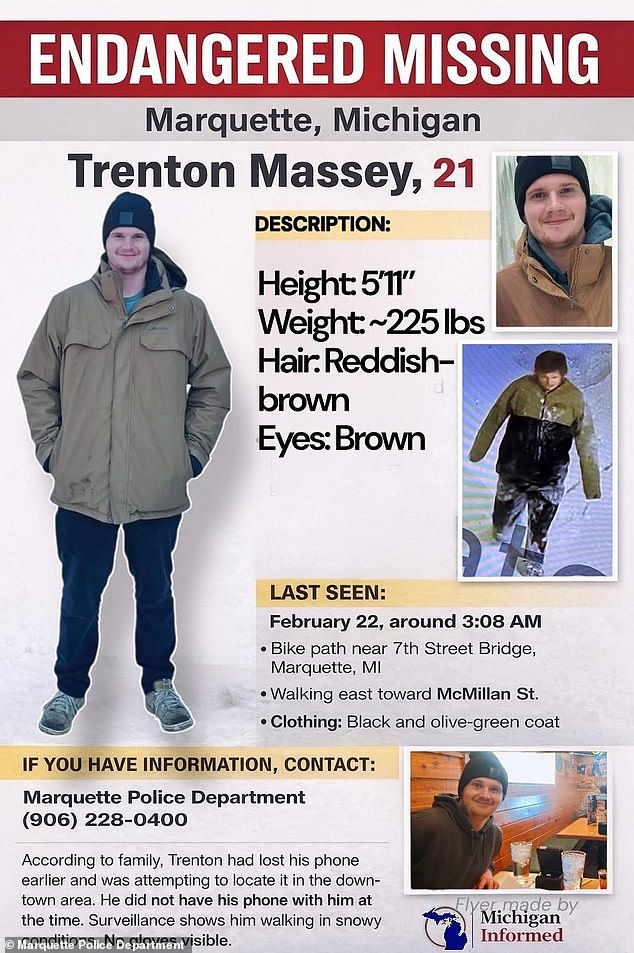 Search for Michigan student, 21, last seen disoriented walking through ...