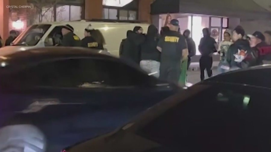 4 injured after car plows into crowd outside Redlands bar following fight
