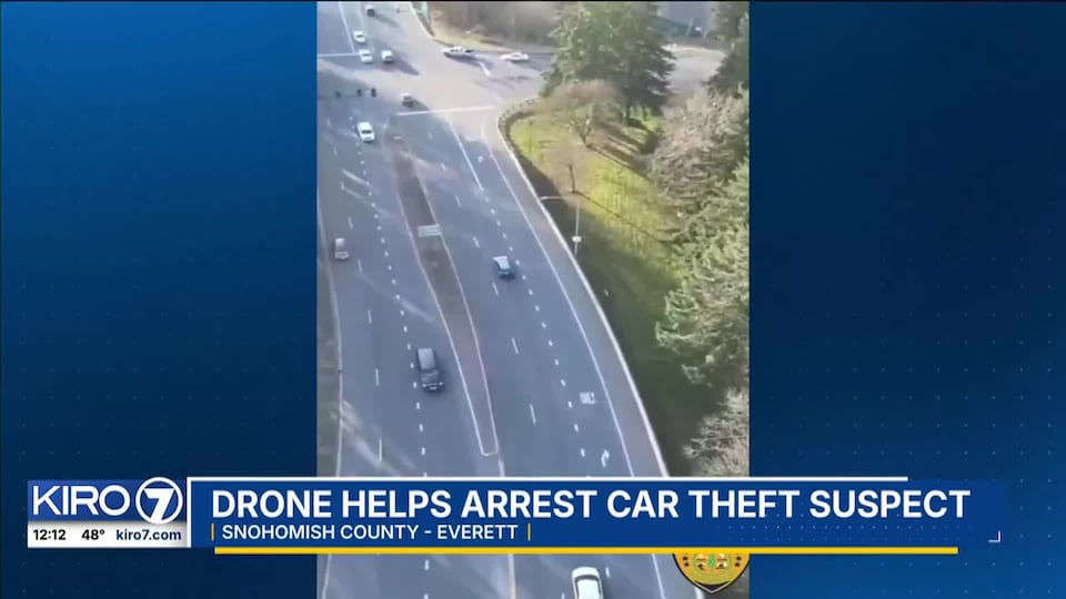 Video: Drone helps arrest car theft suspect