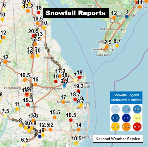 CWG live: Windy and cold into Tuesday following Sunday night snow