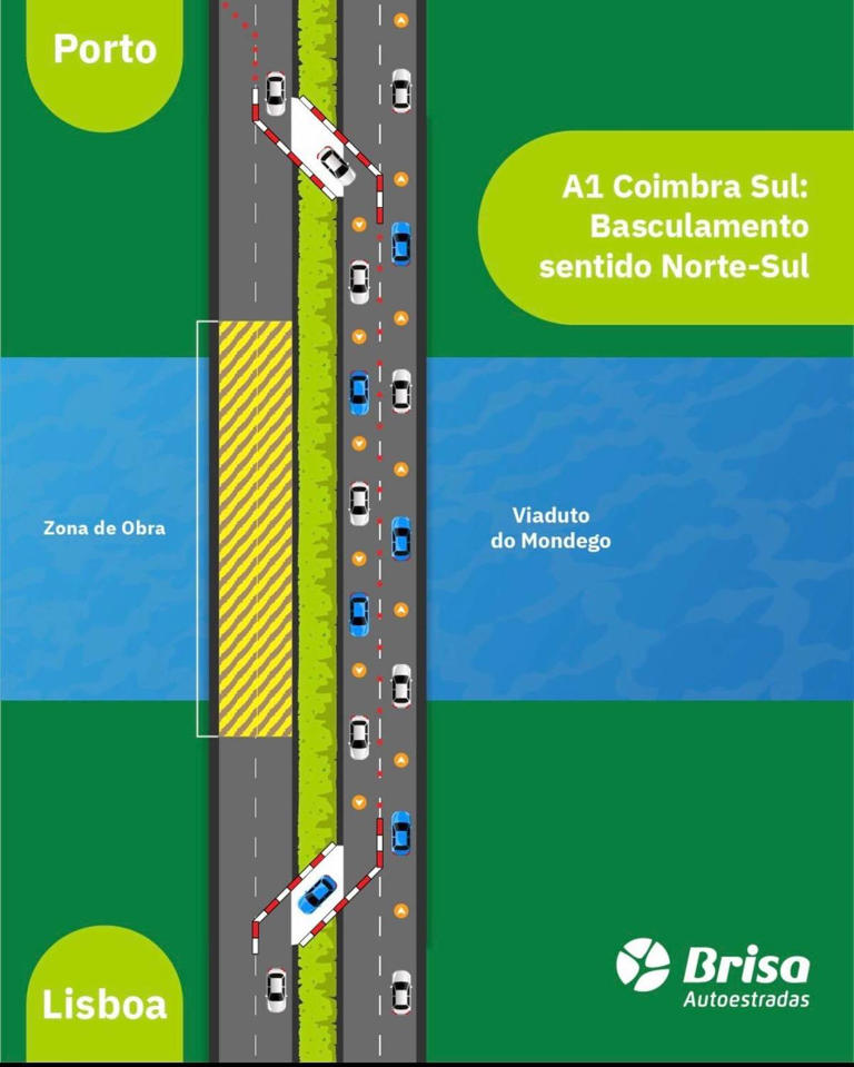 A1 em Coimbra reabre com circulação condicionada