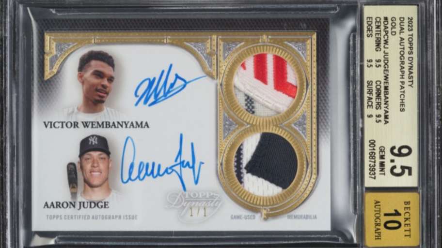 Judge, Wemby 1/1 dual patch auto card sells for crazy amount