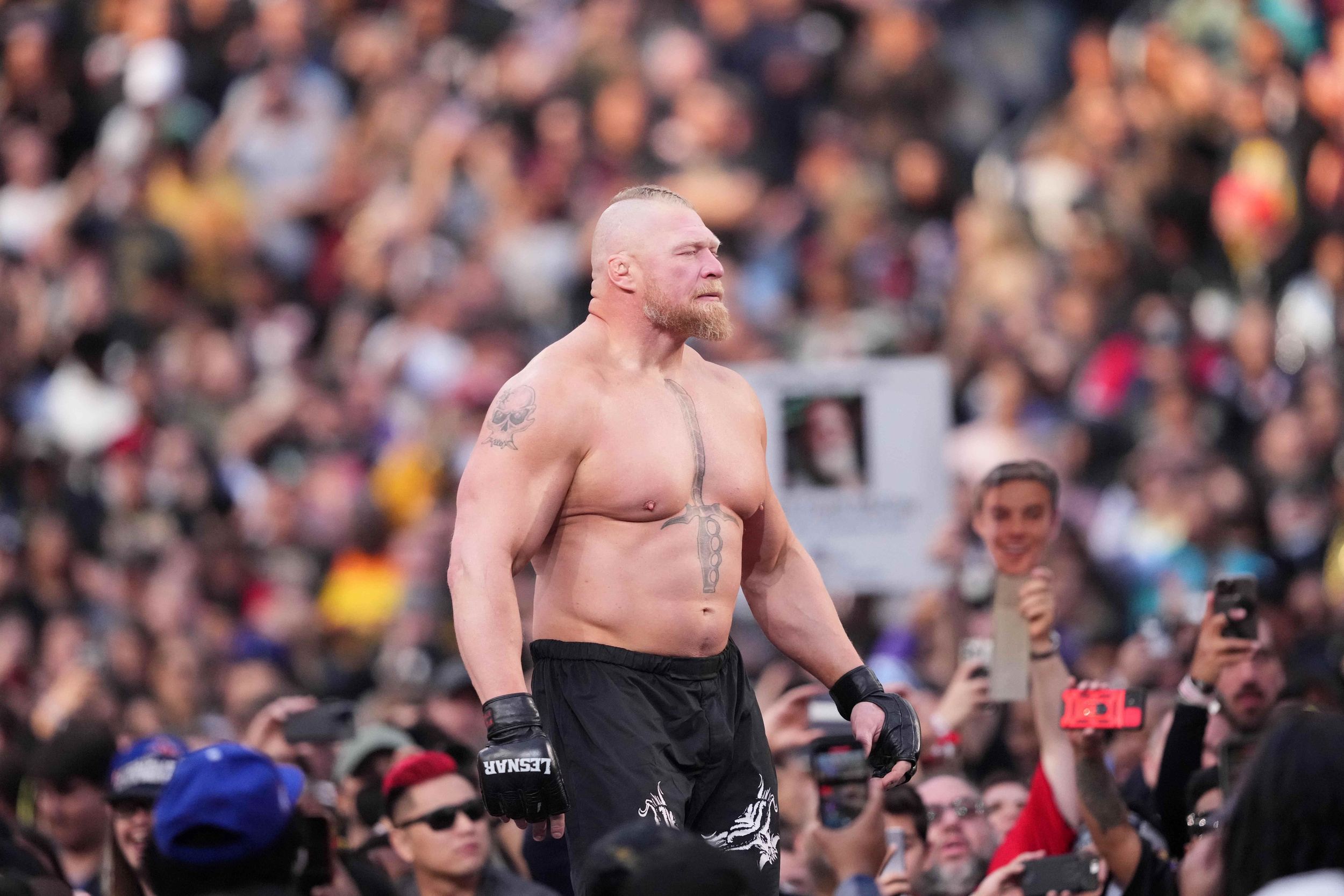 Brock Lesnar issues massive open challenge for WrestleMania 42 and ...