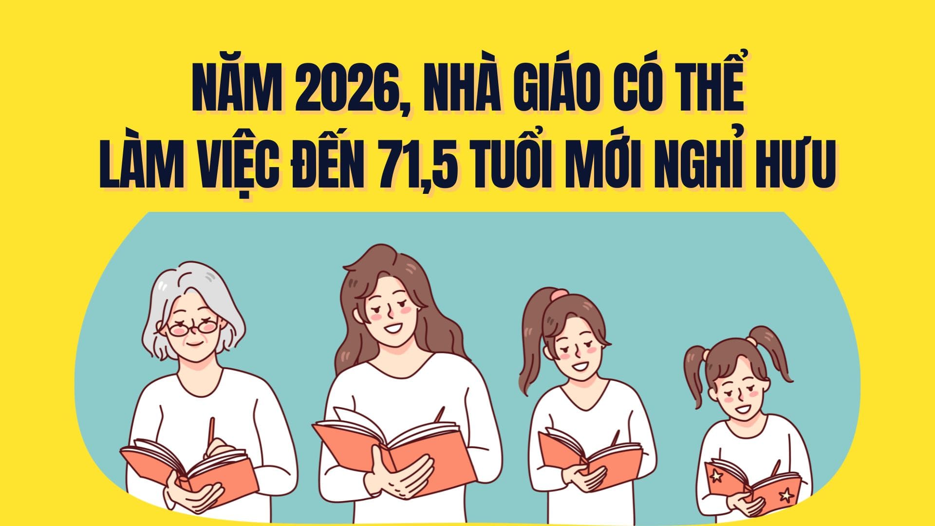 Tuổi nghỉ hưu của giáo viên có thể lên đến 71,5 tuổi trong năm 2026