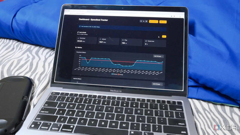 This self-hosted speed tracker monitors my network and graphs my ...