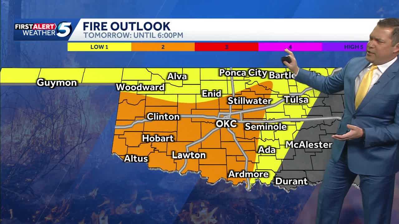 Timeline: Oklahoma weather warms up, bringing fire danger Tuesday