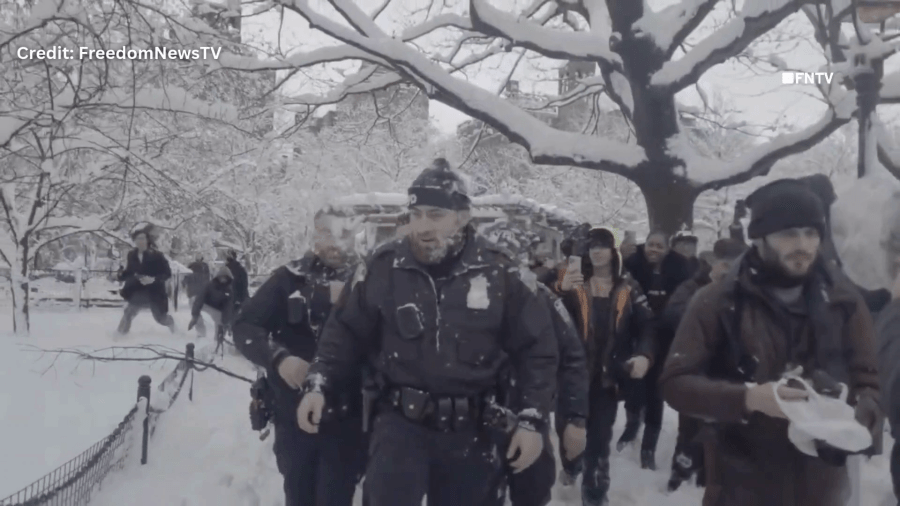 Man accused of throwing snowballs at NYPD officers during NYC blizzard<br><br>