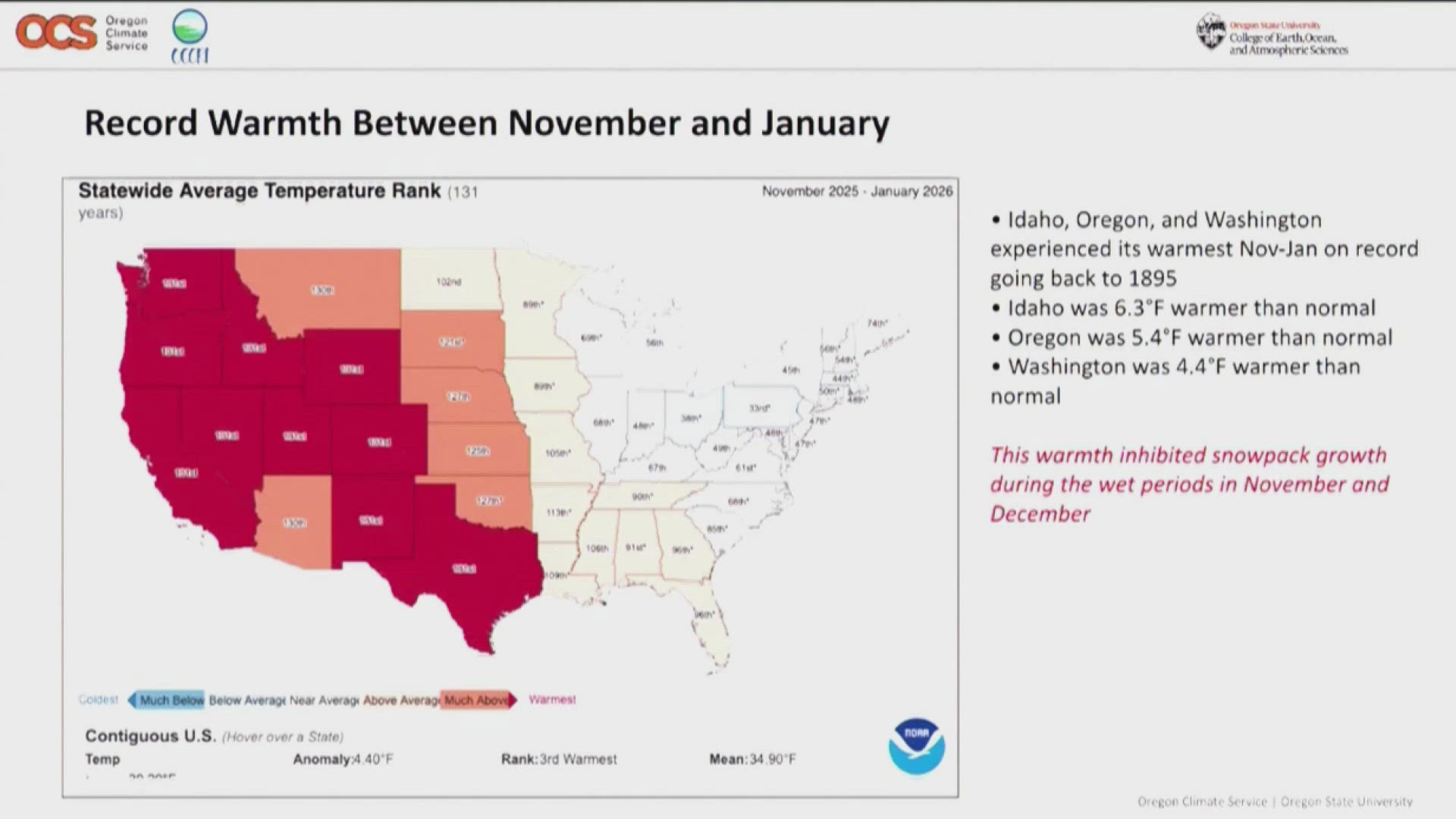 An update on the drought and snowpack conditions in the Pacific Northwest