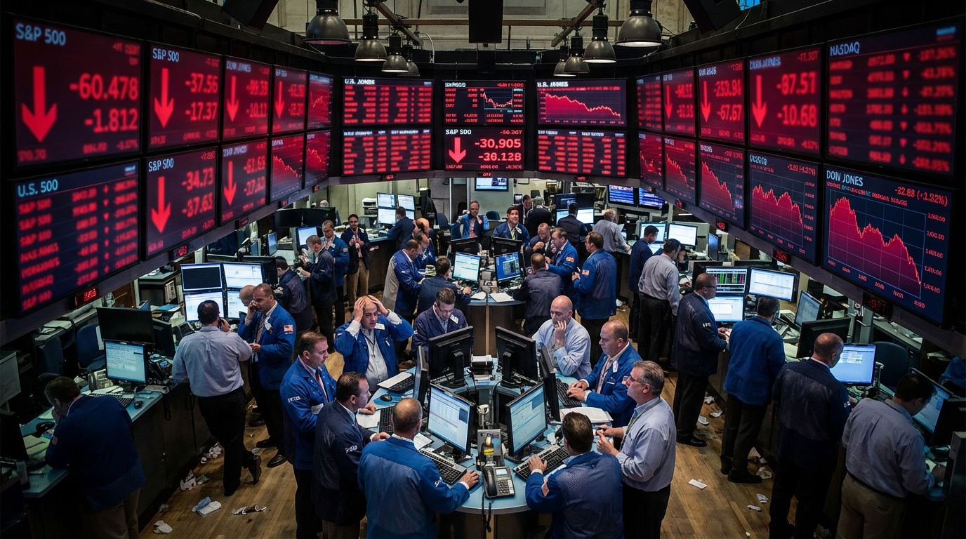 Wall Street drops 822 points as AI fears, tariff chaos, and a massive ...