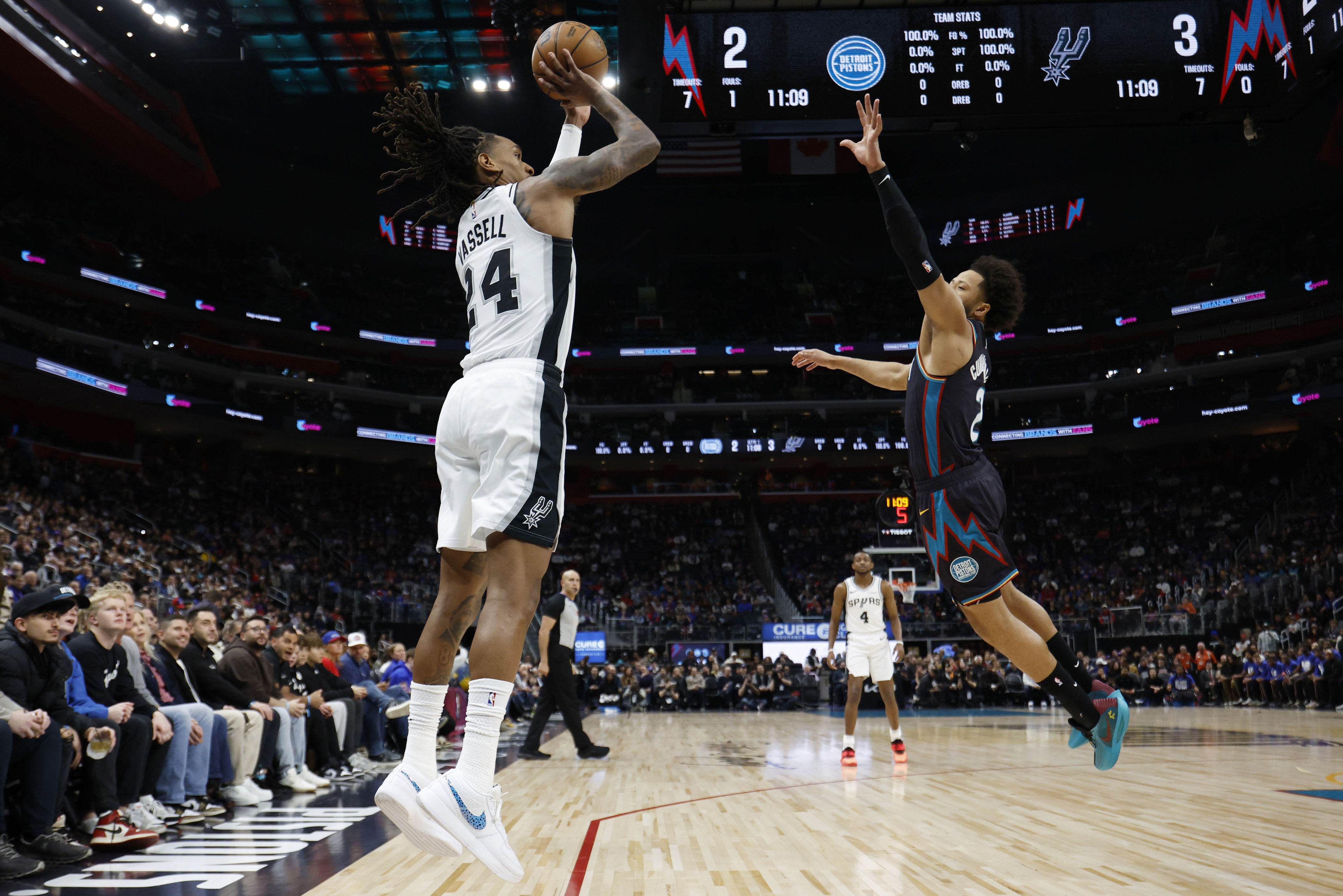 San Antonio at Detroit, final score: Spurs shooters beat physical Pistons, 114-103<br><br>
