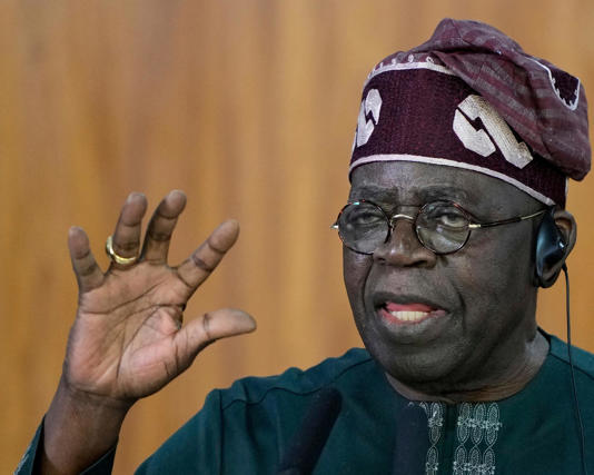 Nigeria’s president, Bola Tinubu, attended the Abuja wedding as critics questioned the government’s response to a series of attacks across the country. Photograph: Eraldo Peres/AP