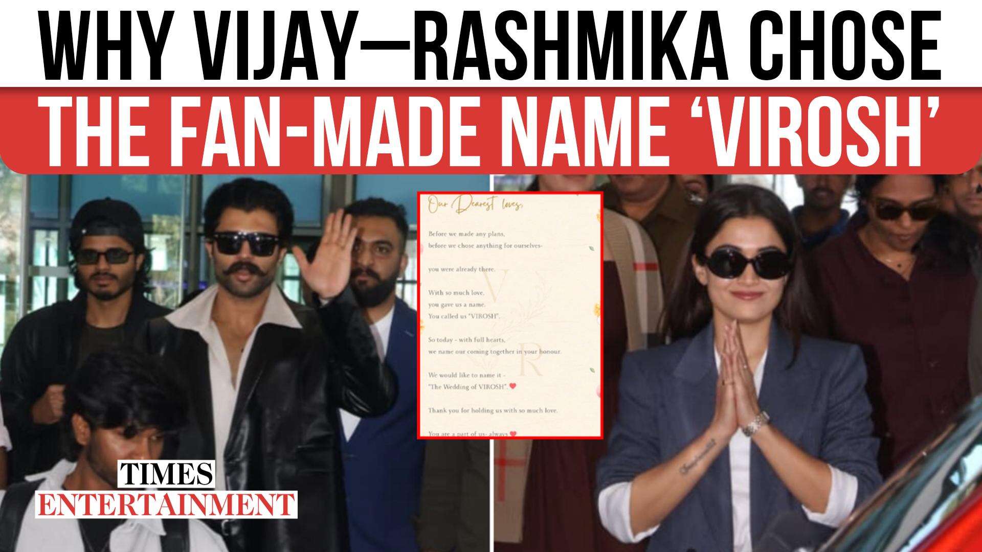 The wedding of VIROSH: How fans named Vijay Deverakonda and Rashmika ...