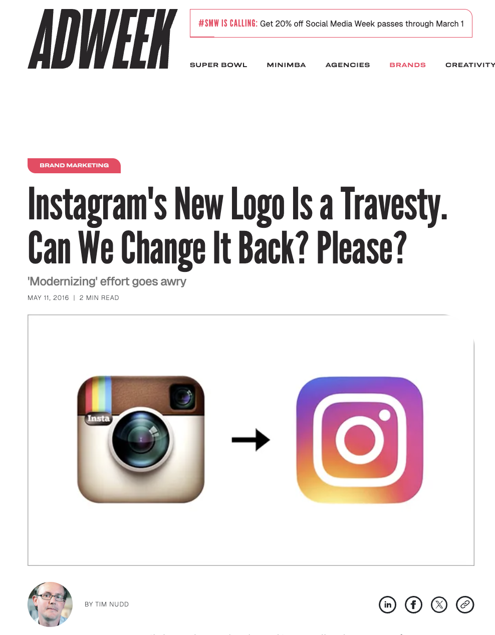 Is Instagram's 2016 rebrand still controversial 10 years later?