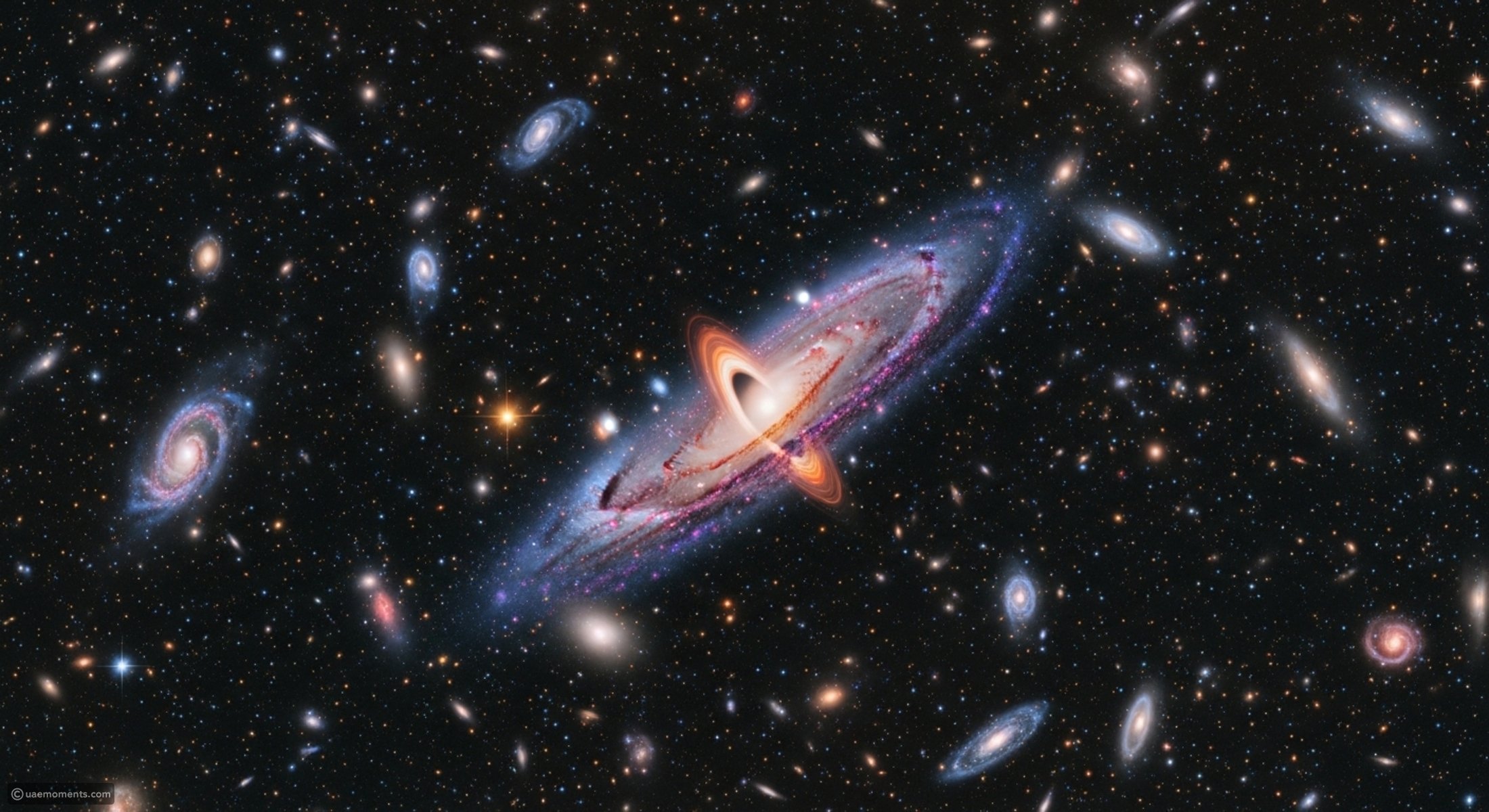 A potential missing link black hole witnessed tearing a star in deep space