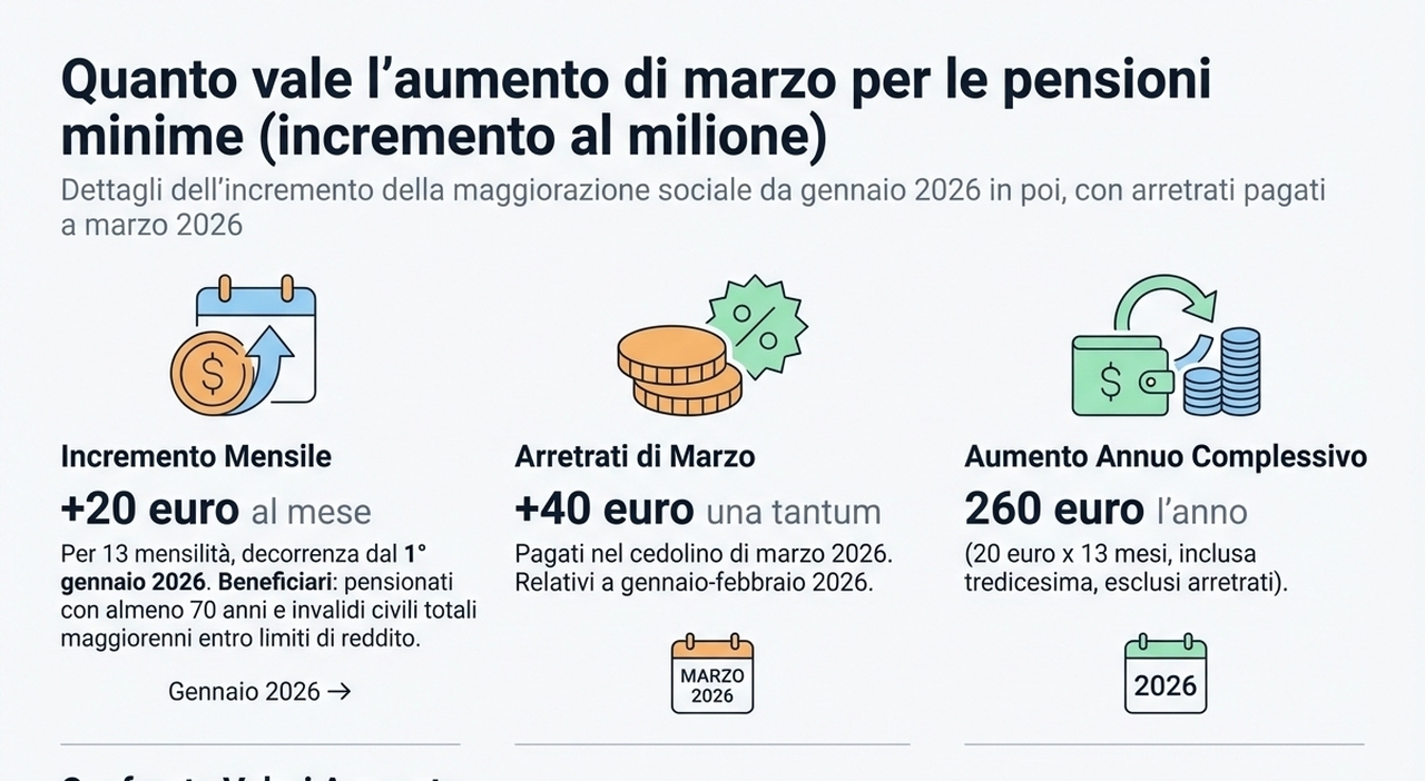 Pensioni, cedolino di marzo il più ricco dell'anno: gli importi. Ma ...