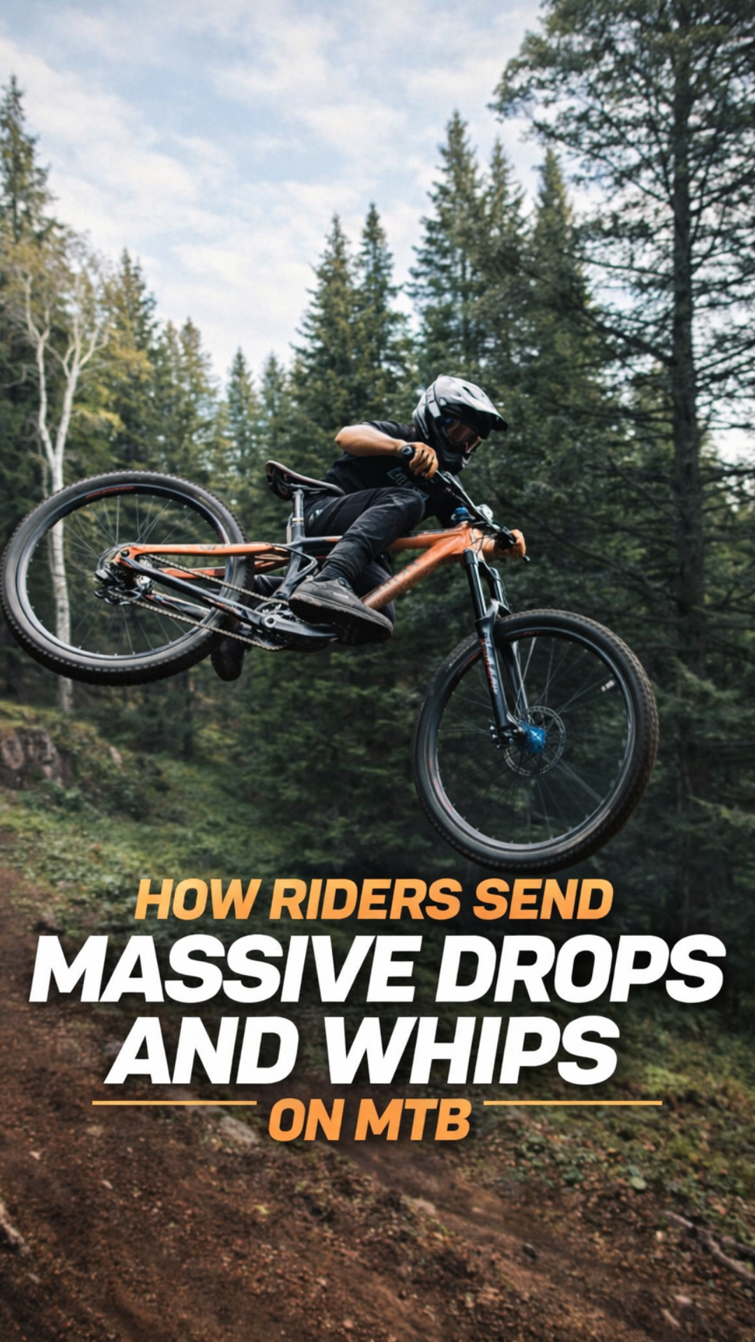 How riders send massive drops and whips on MTB