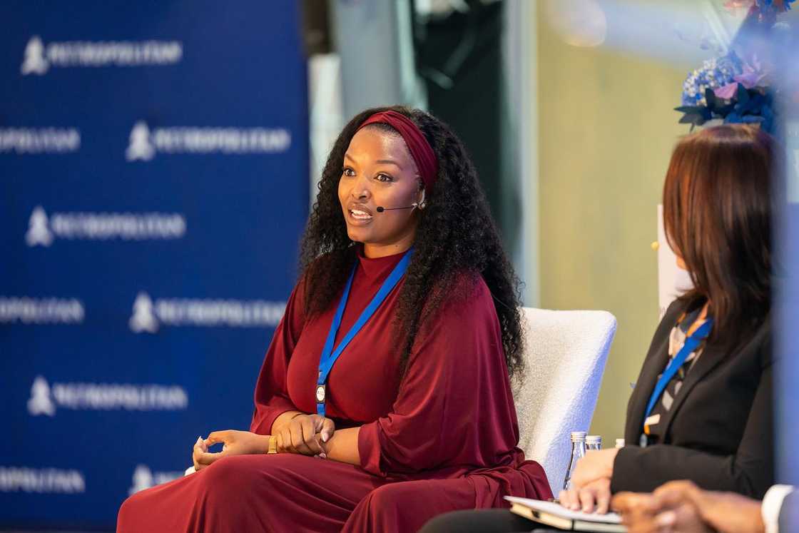 Cattle farmer Linda Mthalane during the Metropolitan Collective Shapers Award conference. Photo: Linda Mthalane. Source: Facebook
