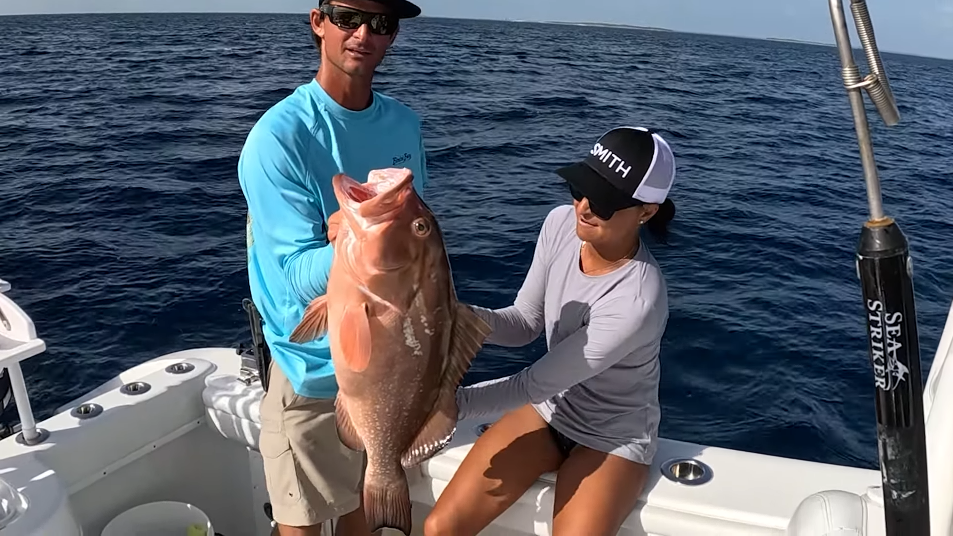 This is what happens when one fish hits both baits