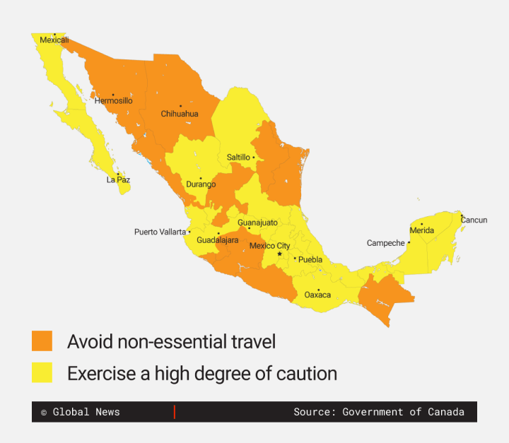 Over 61K Canadians in Mexico register as situation becomes more stable