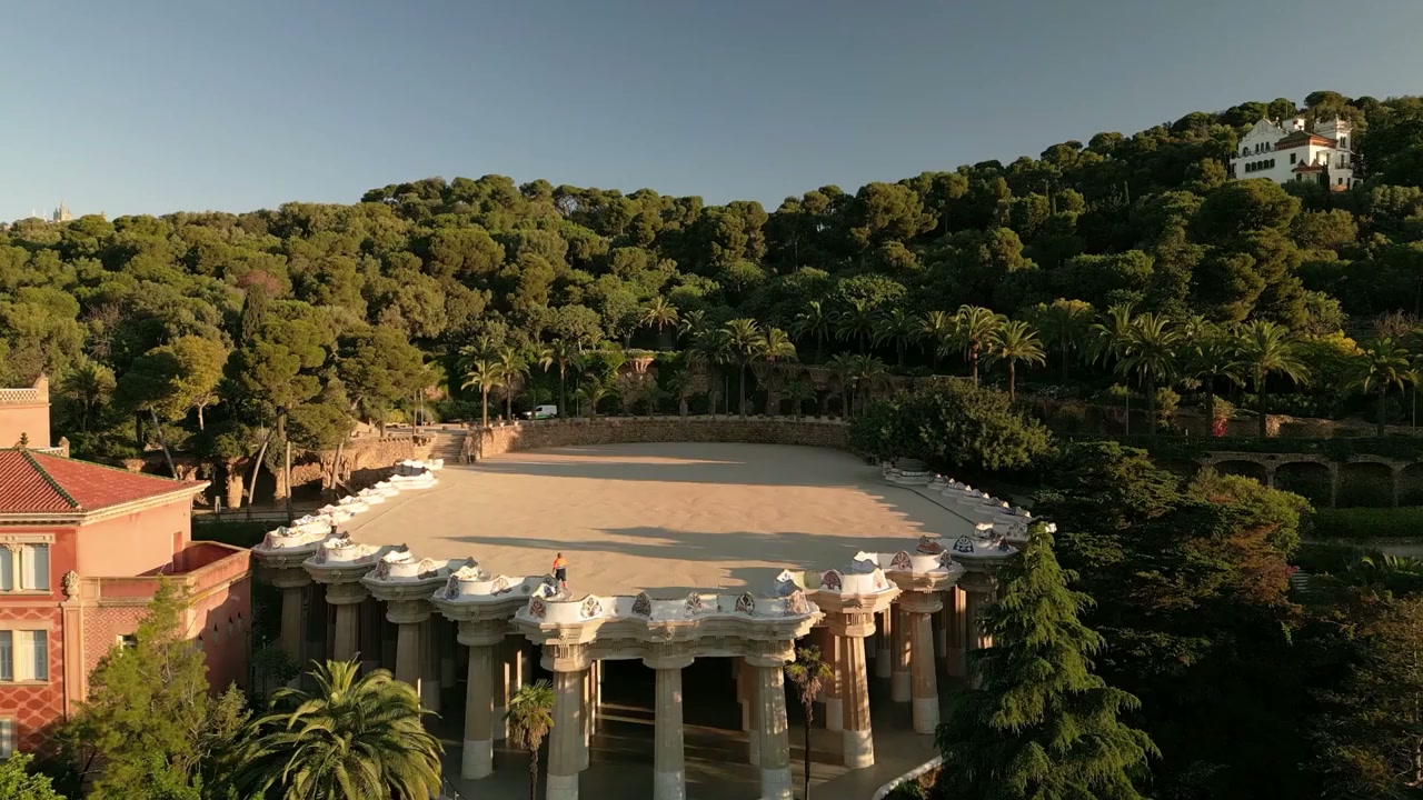 Park Güell, Spain: Drone tour of Barcelona's mosaic Eden