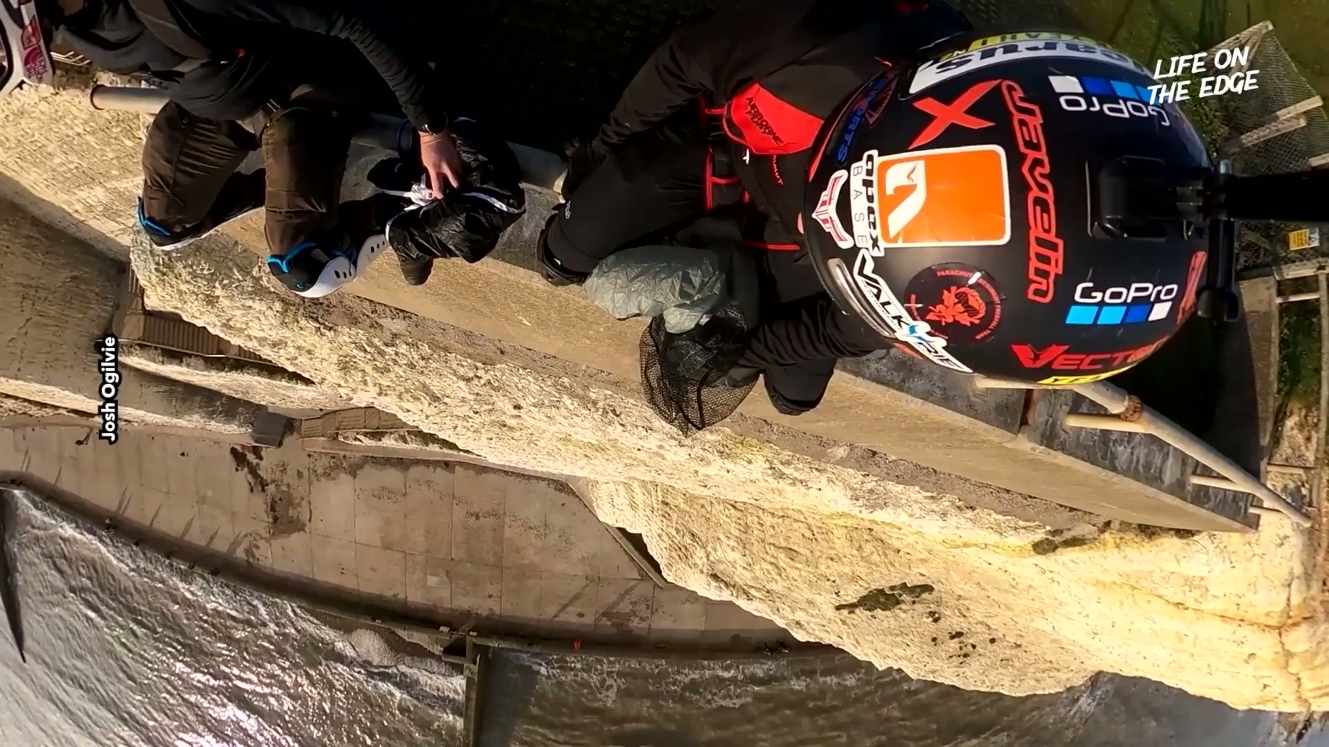 Base jump with no room for error