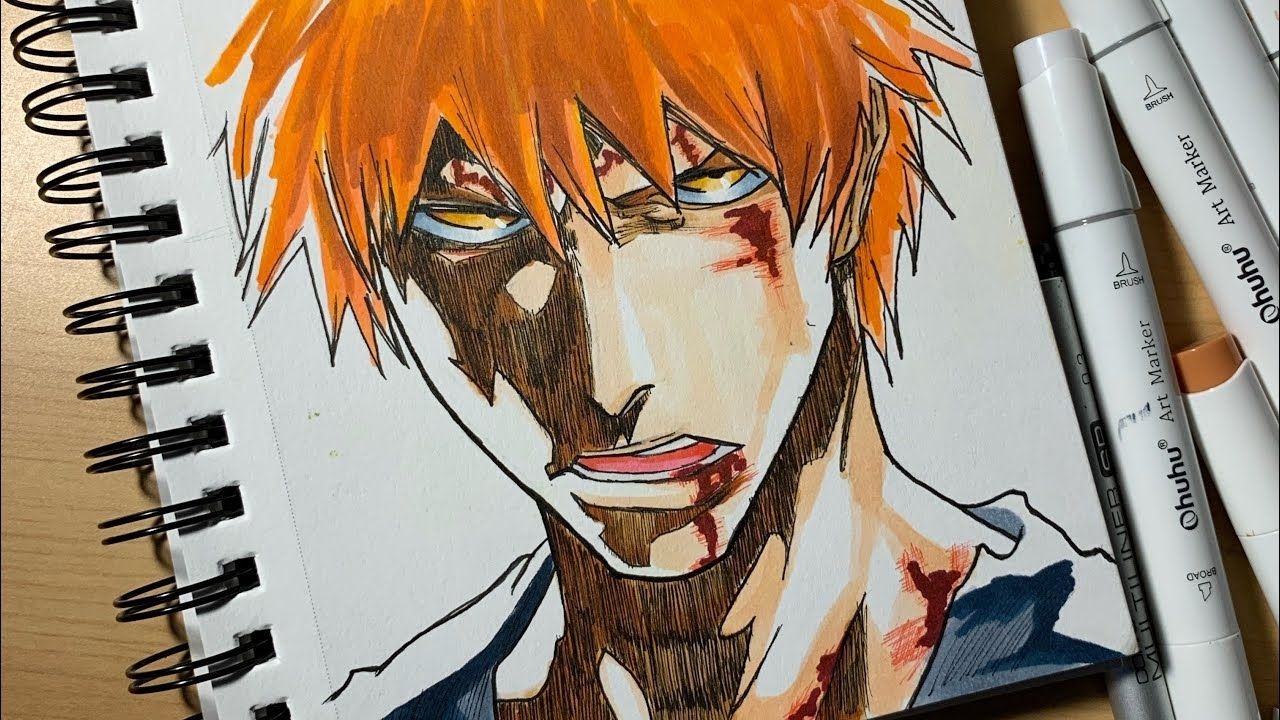 Drawing Ichigo Kurosaki With Ohuhu Markers In Full