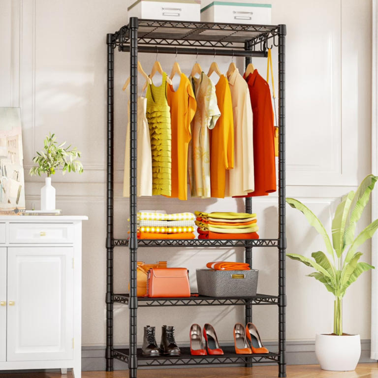Walmart’s 'very sturdy' $70 4-shelf clothing rack is perfect for winter ...