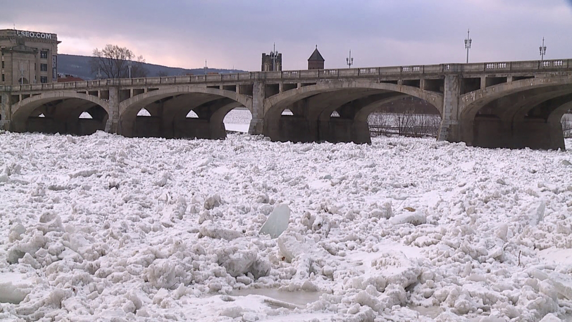 Ice covers Susquehanna River in Wilkes-Barre, officials monitoring levels