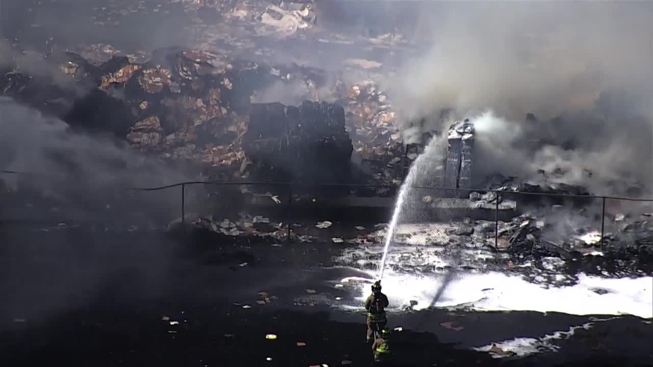 Crews battle fire in Orange County