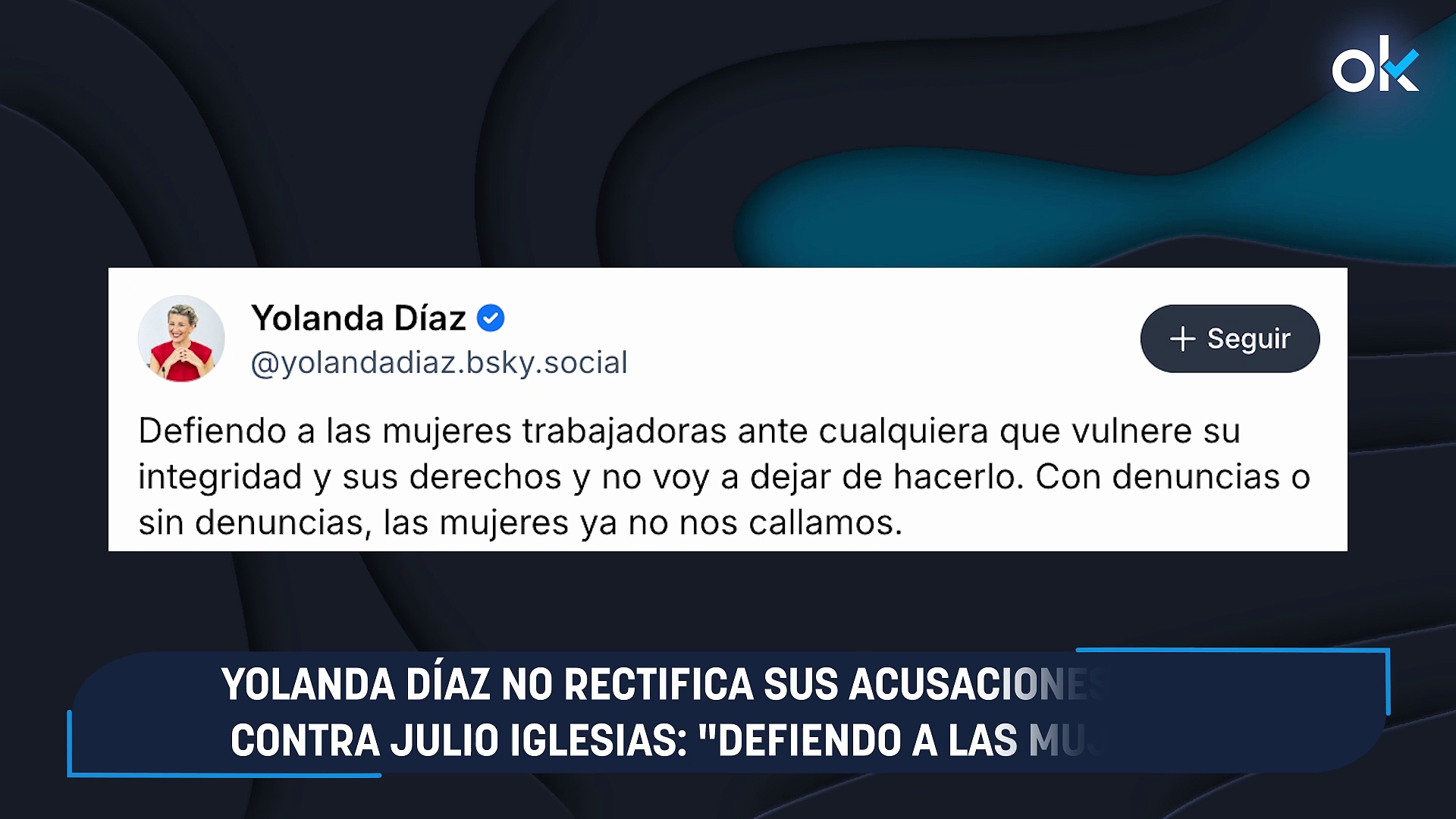 Yolanda Díaz no rectifica sus acusaciones 'fake' contra Julio Iglesias ...