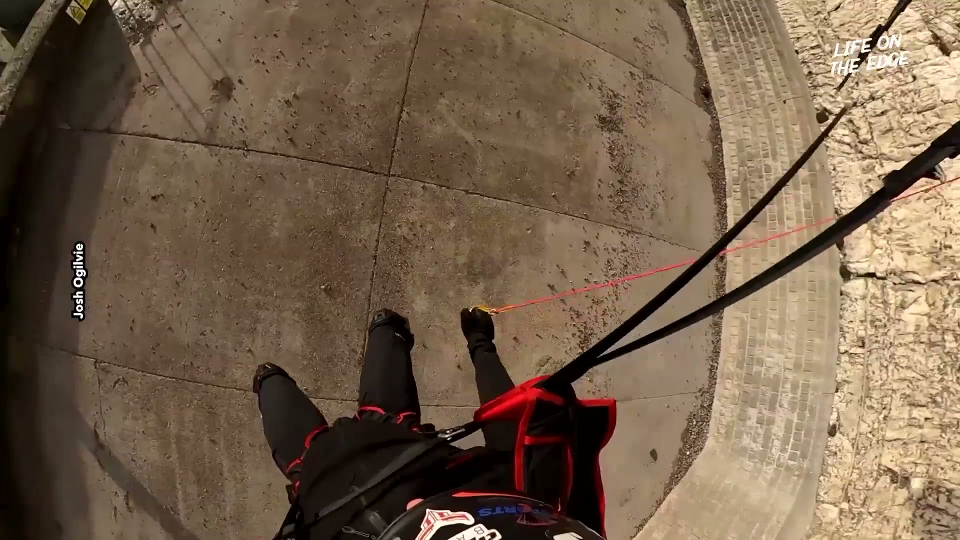 Base jump with no room for error