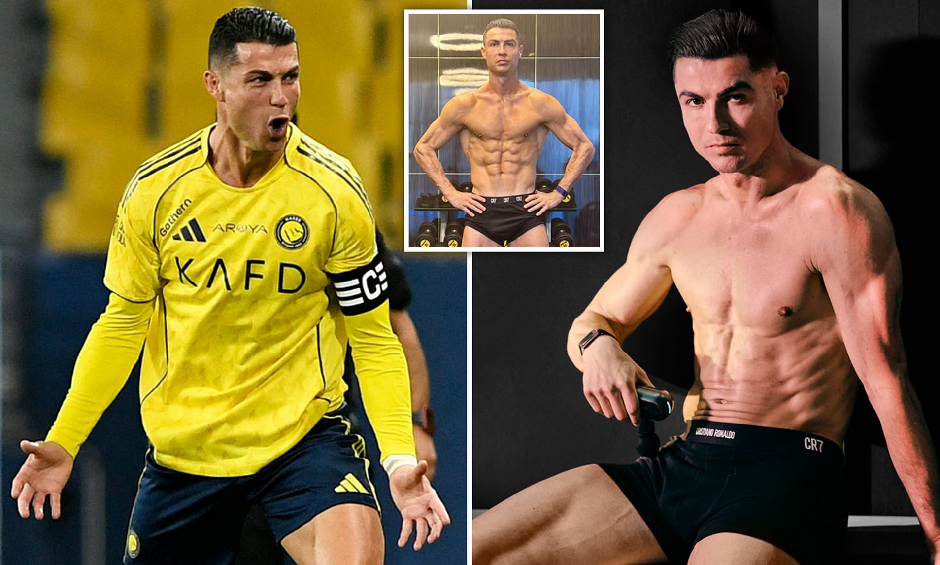 Cristiano Ronaldo, 41, displays ripped physique to promote his 'high ...