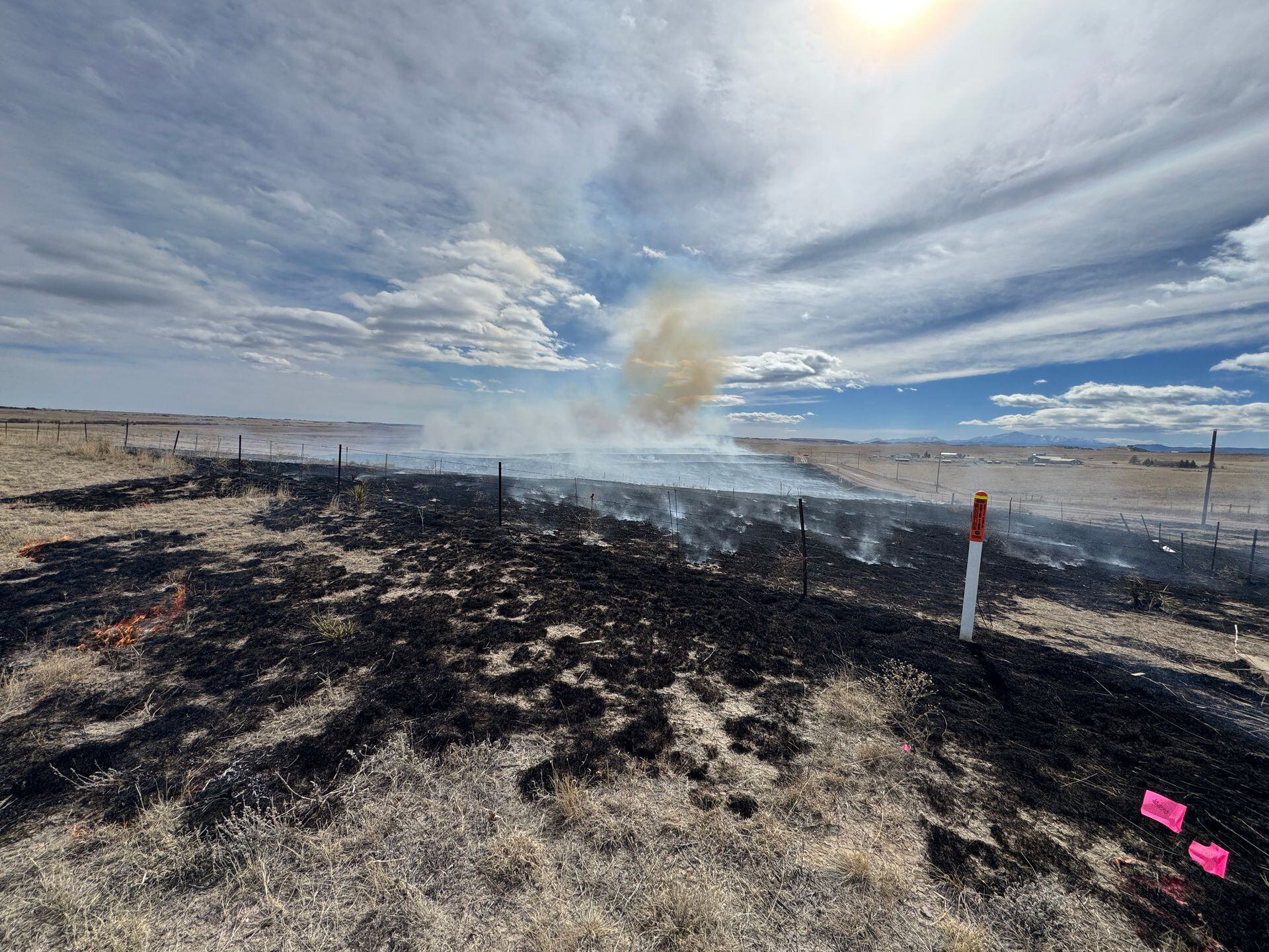 Evacuations lifted for 500-acre grass fire south of Franktown