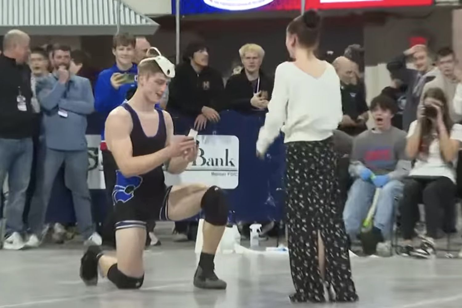 High school wrestling star proposes to girlfriend just moments after ...
