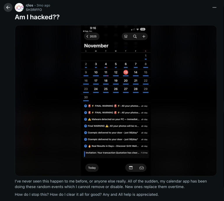 Millions of iPhone users under threat of fake calendar app scam — here ...