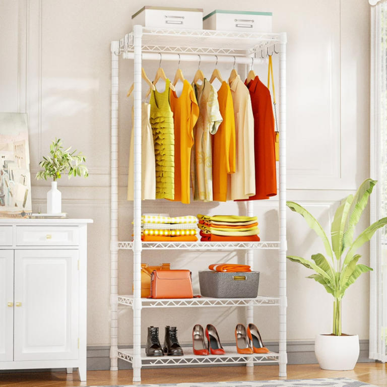 Walmart’s 'very sturdy' $70 4-shelf clothing rack is perfect for winter ...