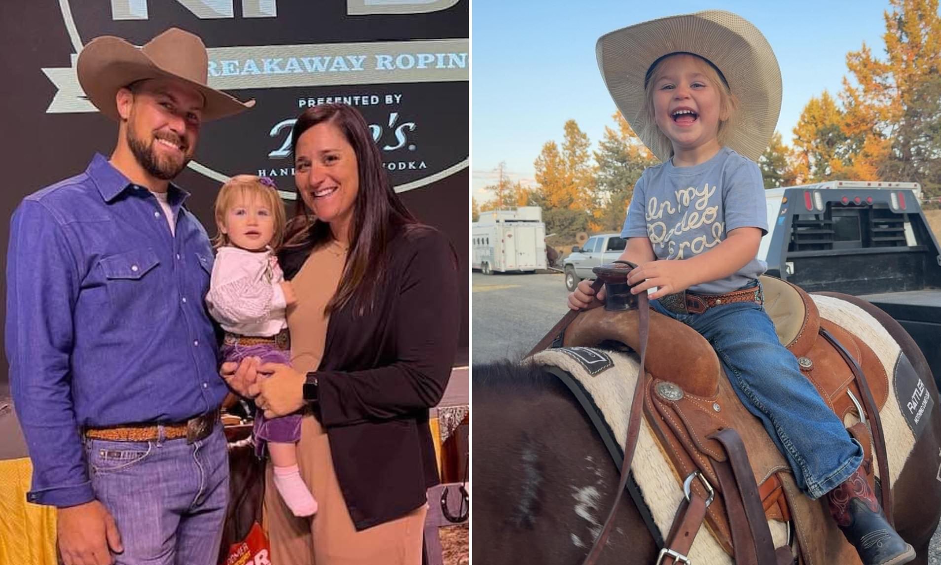 Rodeo star's three-year-old daughter is crushed to death in freak ...