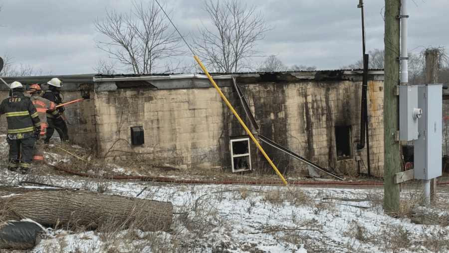 Fully involved fire destroys structure in Marshall County