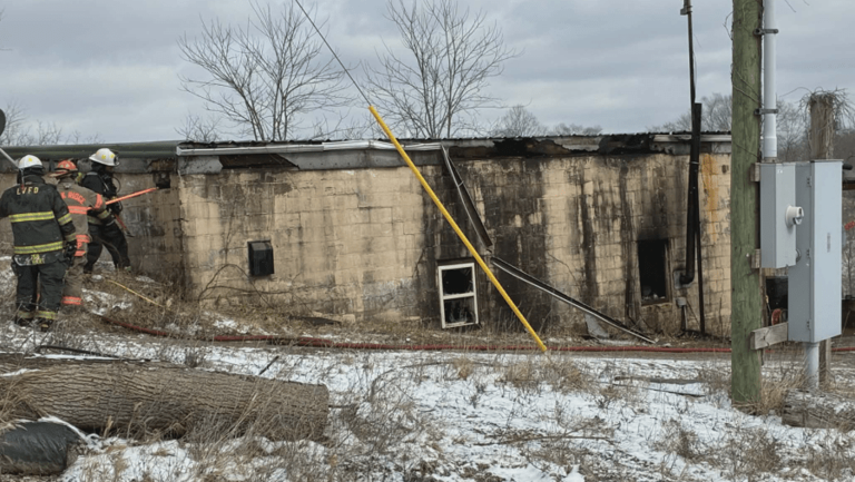 Fully involved fire destroys structure in Marshall County