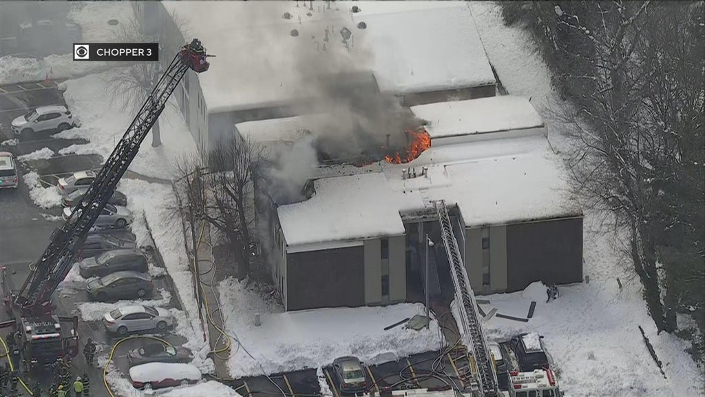 Video shows fire rip through apartment building in Lindenwold, New Jersey