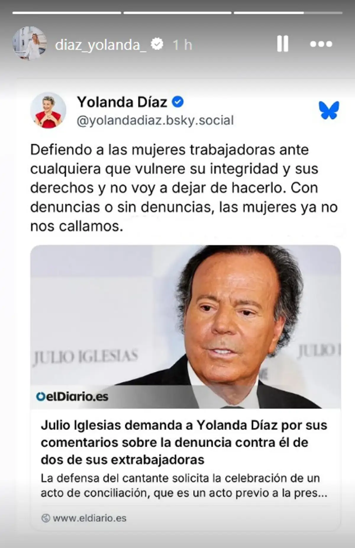 Yolanda Díaz responde a la demanda de Julio Iglesias: "Las mujeres ya ...