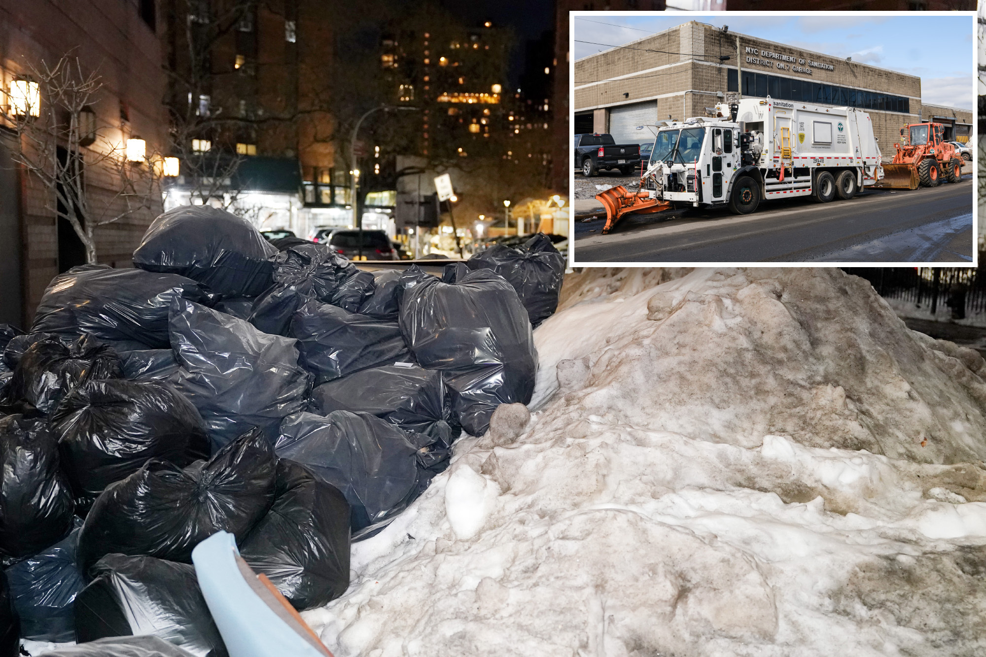 NYC trash set to pile up next to mountains of snow with 'normal ...