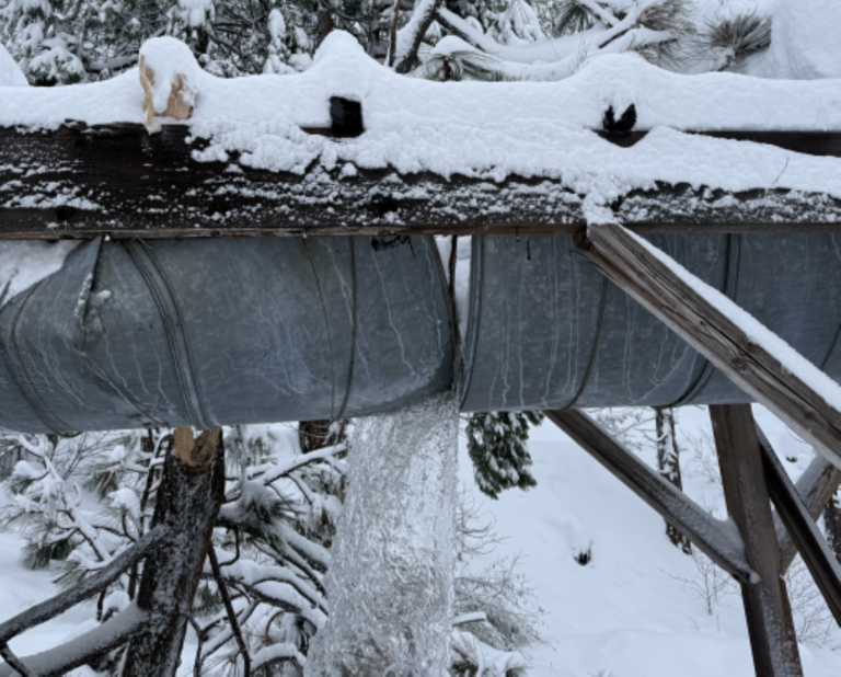 Winter storm breaks canal flumes, halting flow of drinking water for ...