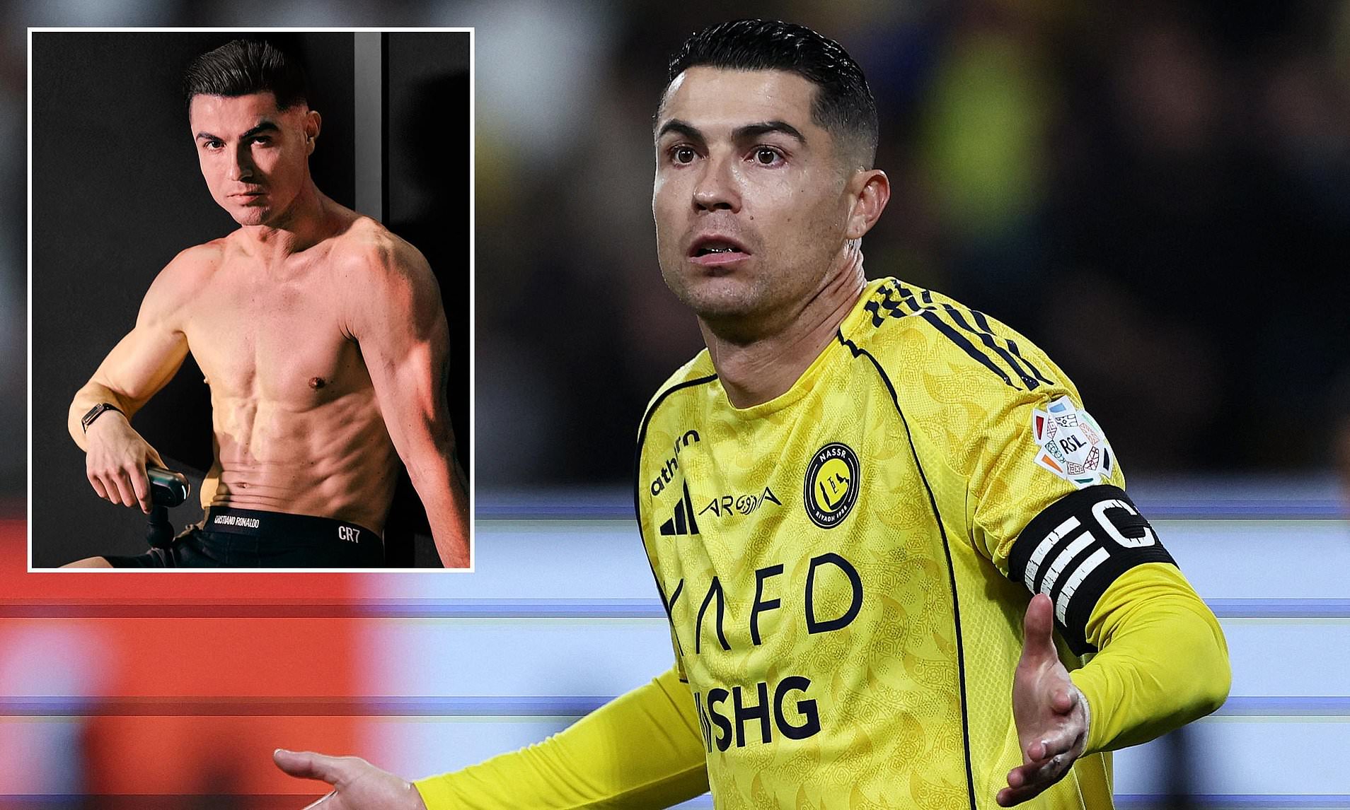 Cristiano Ronaldo, 41, displays ripped physique to promote his high ...