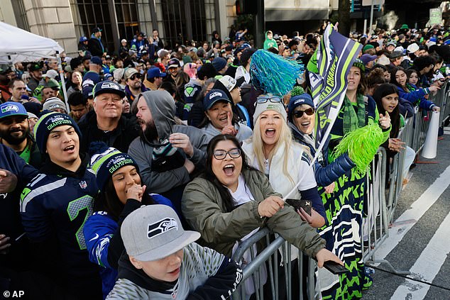 One million Seahawks fans line Seattle streets for Super Bowl parade