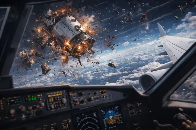 Vuelos en alerta: la basura espacial de las explosiones de SpaceX ...